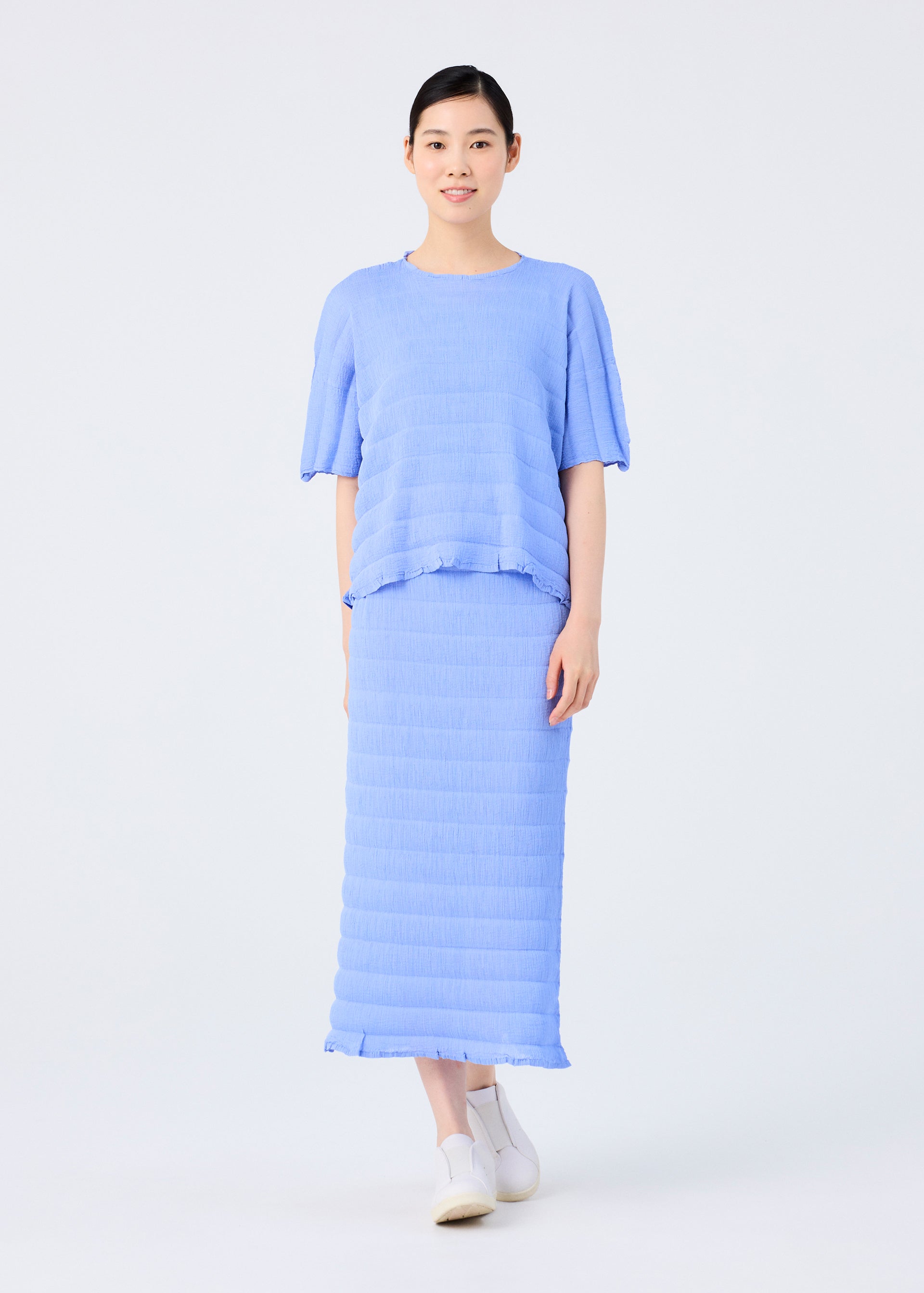 Ripple See-Through Crepe