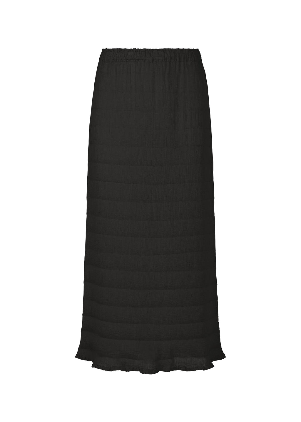 Ripple See-Through Crepe - BLACK