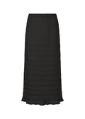 Ripple See-Through Crepe - BLACK