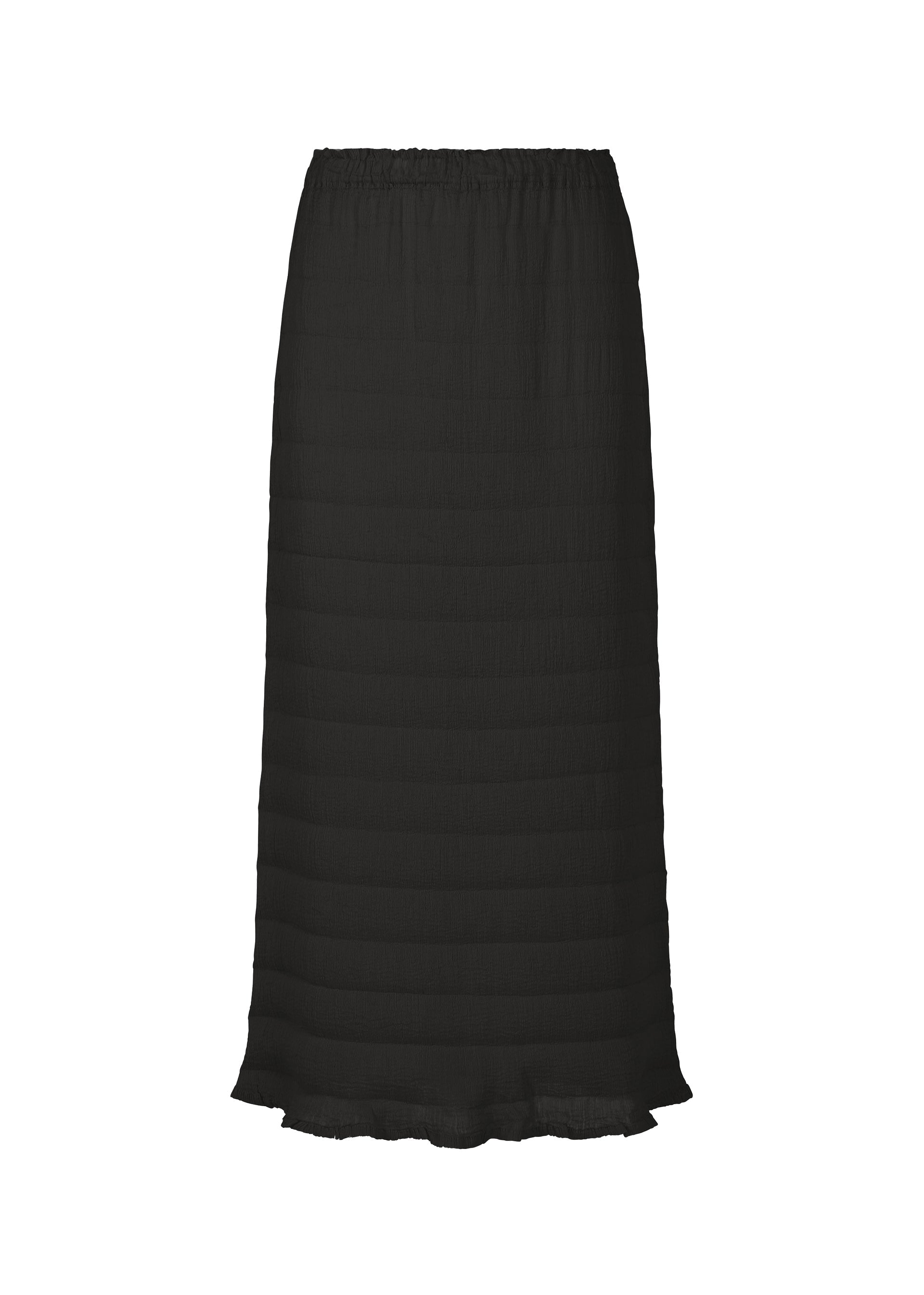 Ripple See-Through Crepe - BLACK