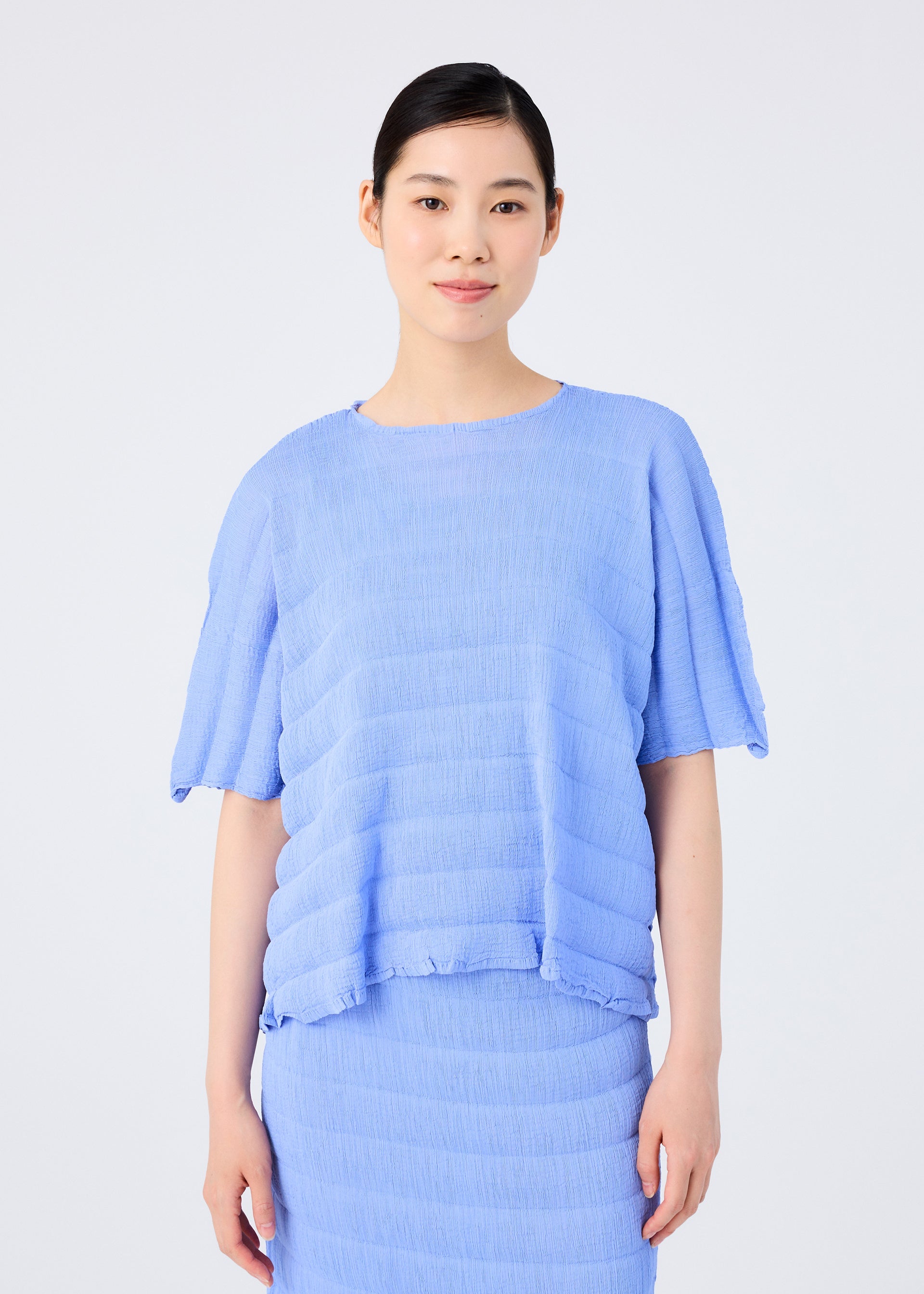 Ripple See-Through Crepe