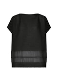 Sheer See-Through Crepe - BLACK