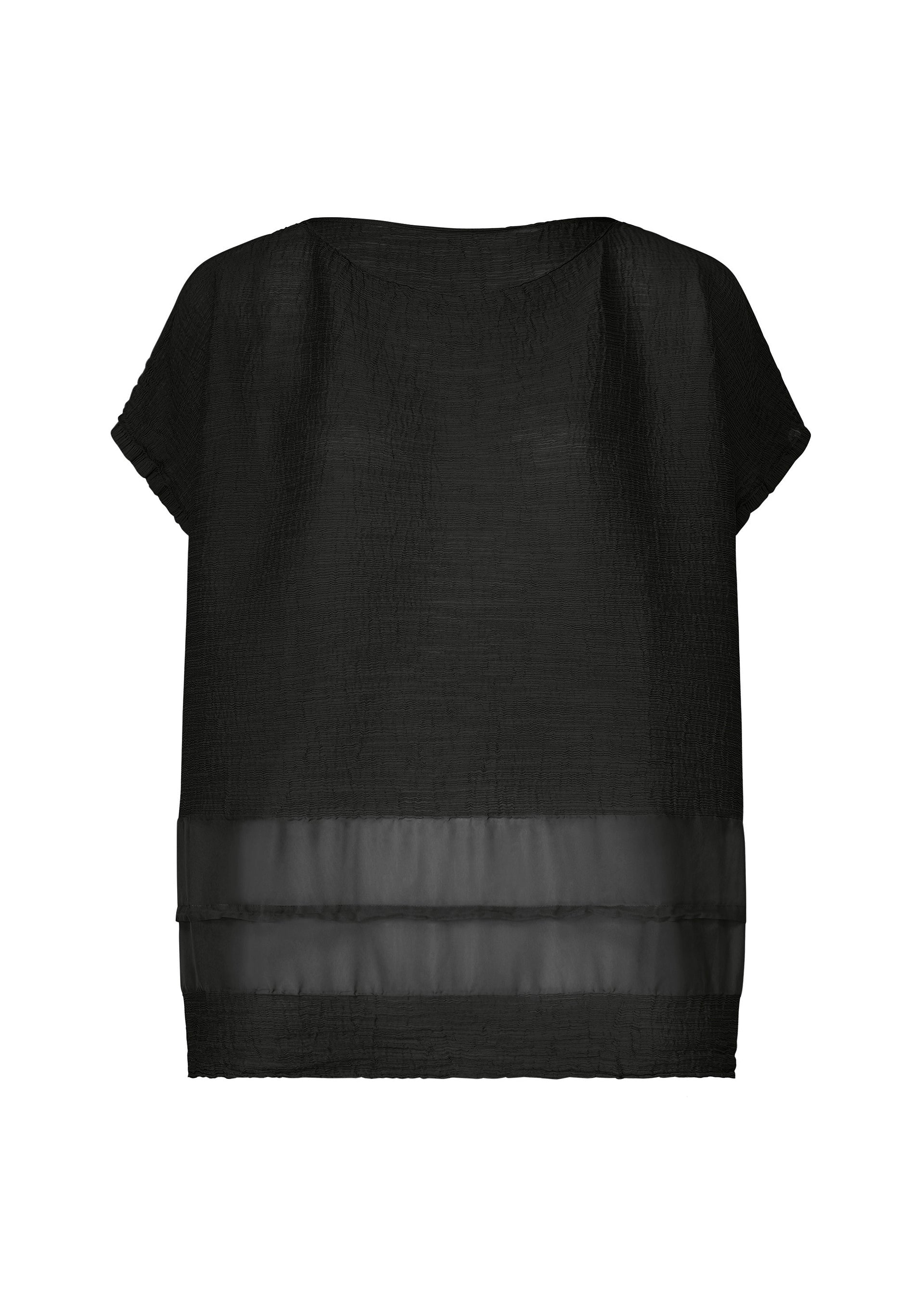 Sheer See-Through Crepe - BLACK