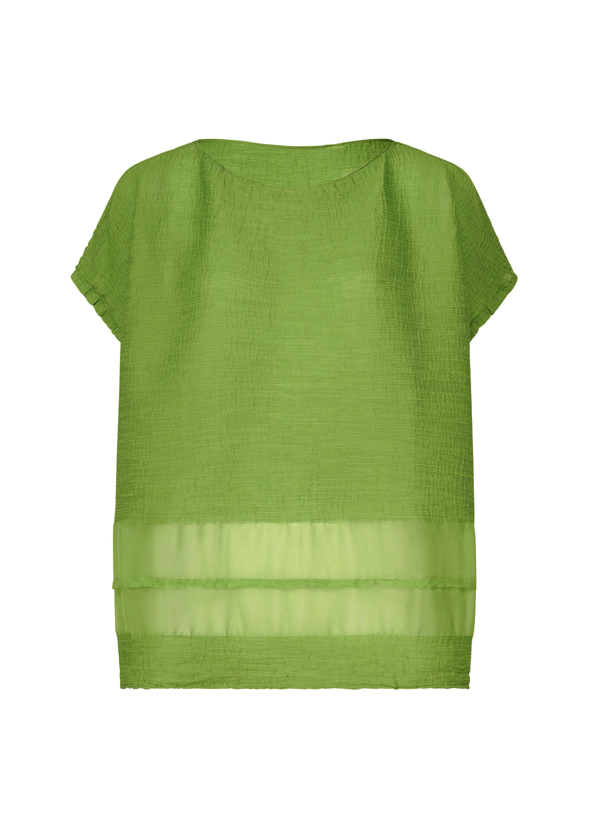 Sheer See-Through Crepe - LEAF GREEN