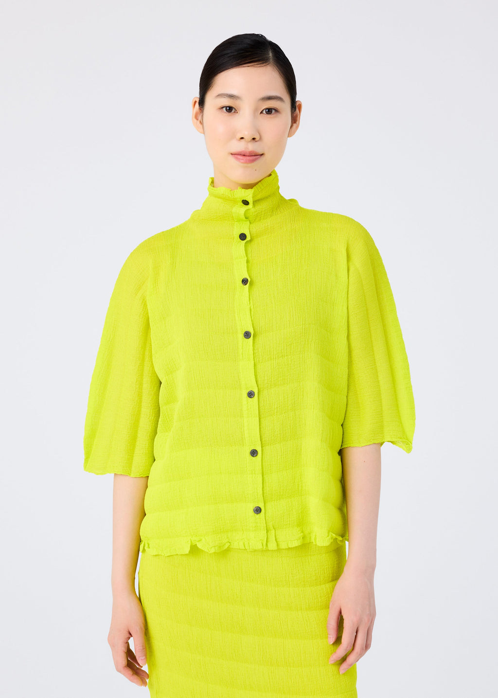 Ripple See-Through Crepe