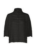Ripple See-Through Crepe - BLACK