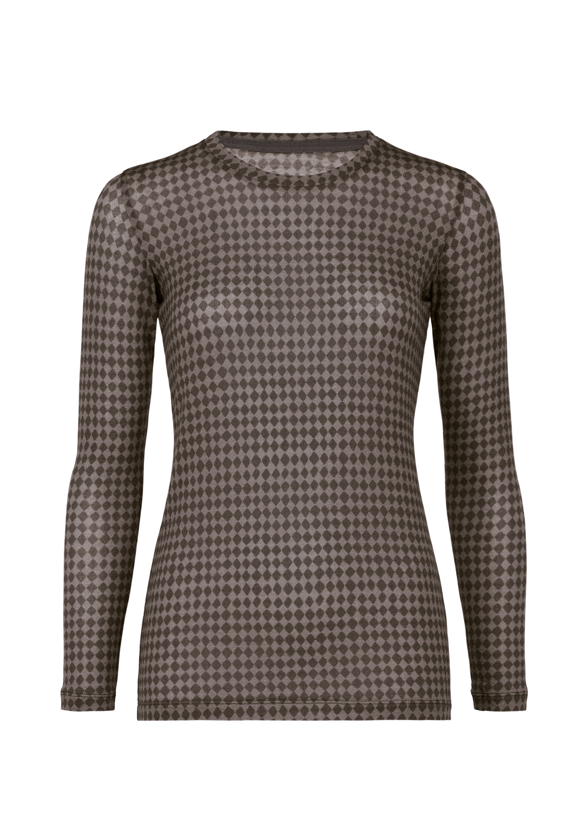 Diamond Wool Mix Jersey - GRAY-HUED