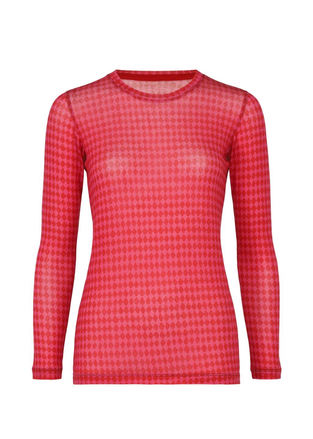 Diamond Wool Mix Jersey - PINK-HUED