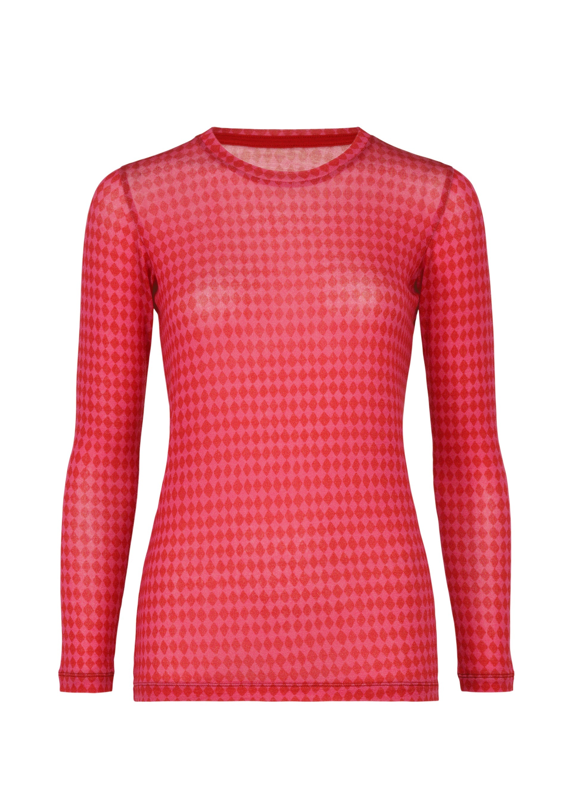 Diamond Wool Mix Jersey - PINK-HUED