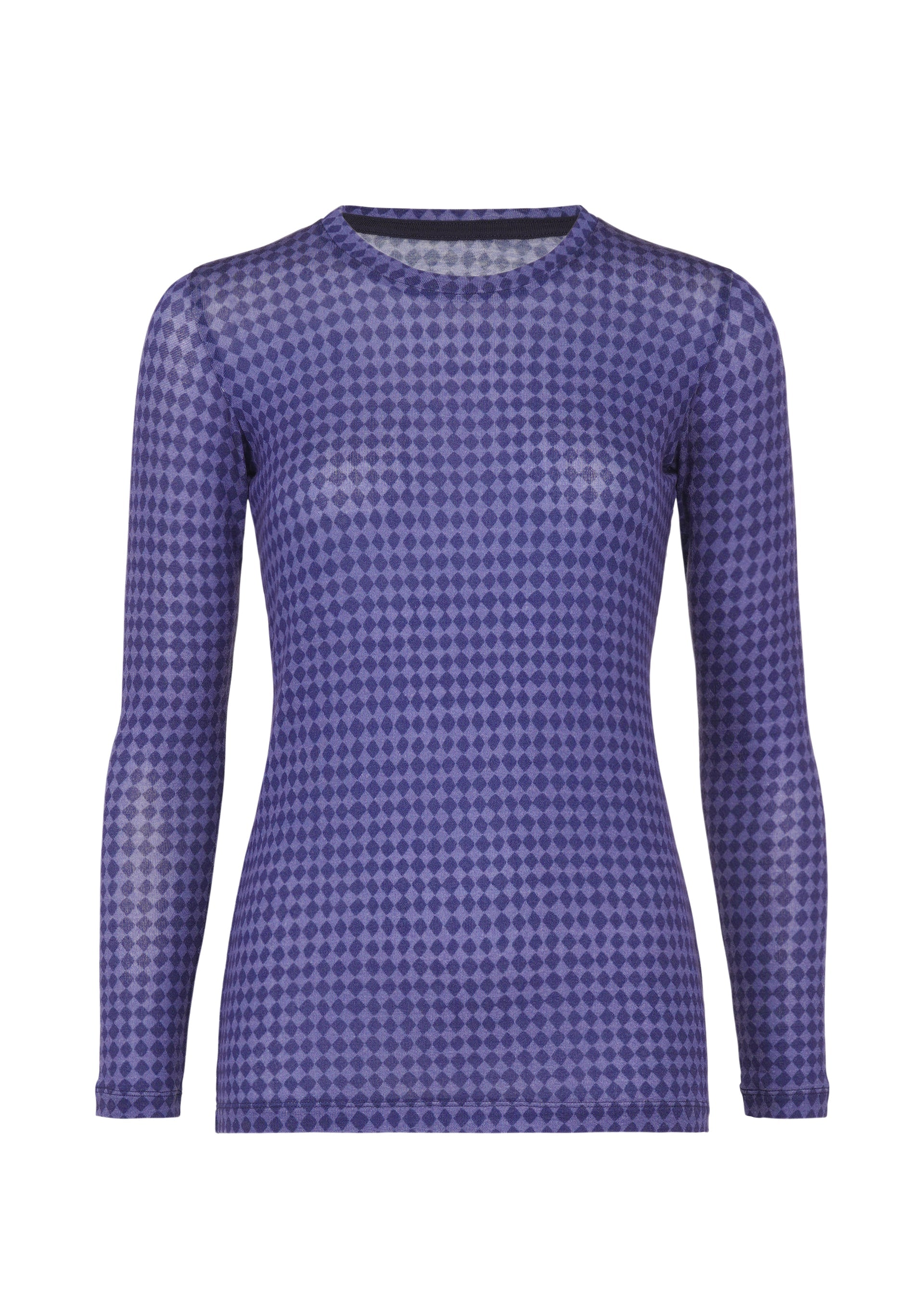 Diamond Wool Mix Jersey - BLUE-HUED