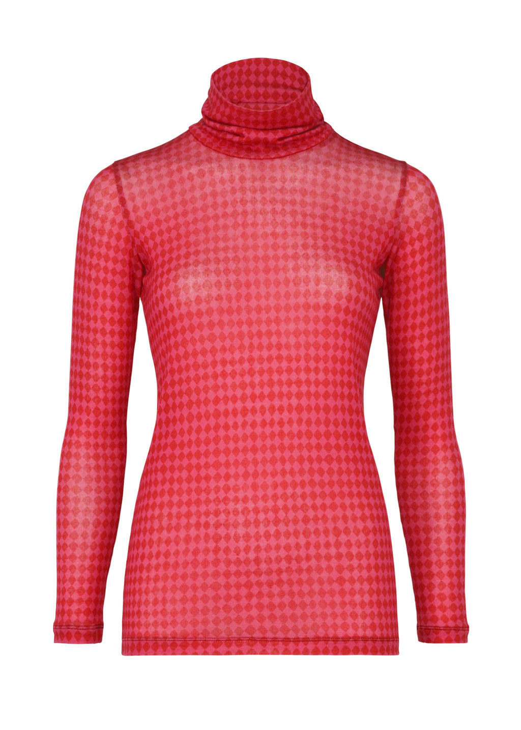 Diamond Wool Mix Jersey - PINK-HUED