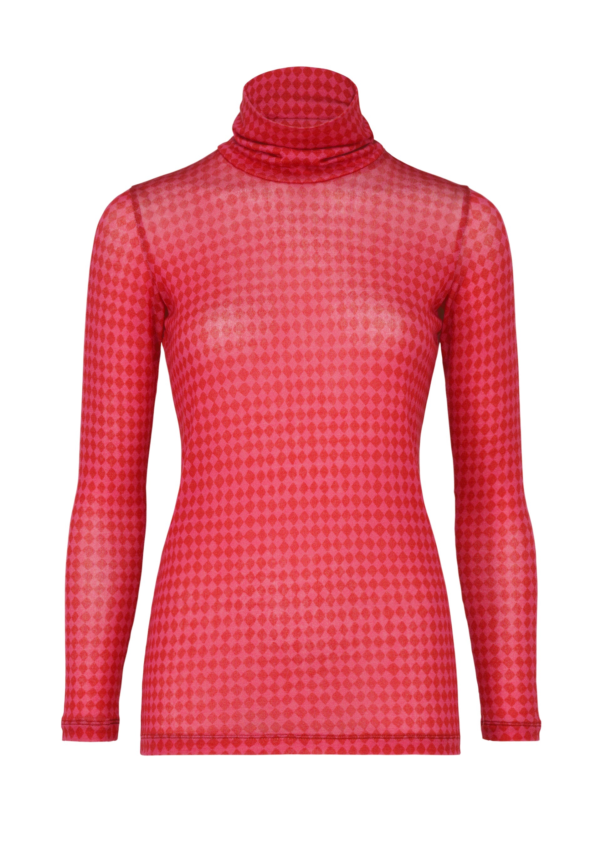 Diamond Wool Mix Jersey - PINK-HUED