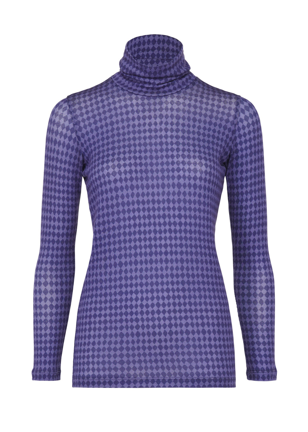 Diamond Wool Mix Jersey - BLUE-HUED