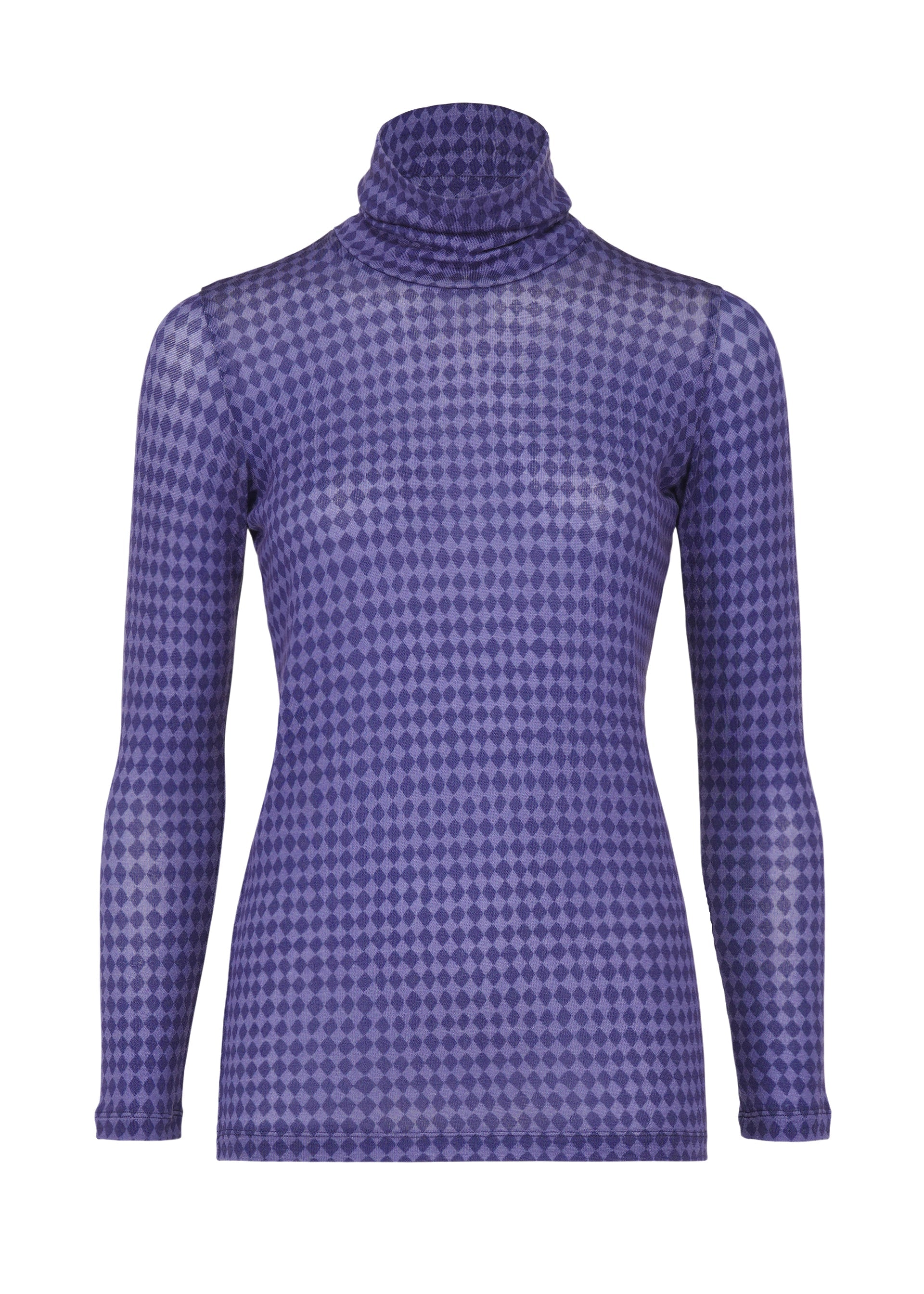 Diamond Wool Mix Jersey - BLUE-HUED