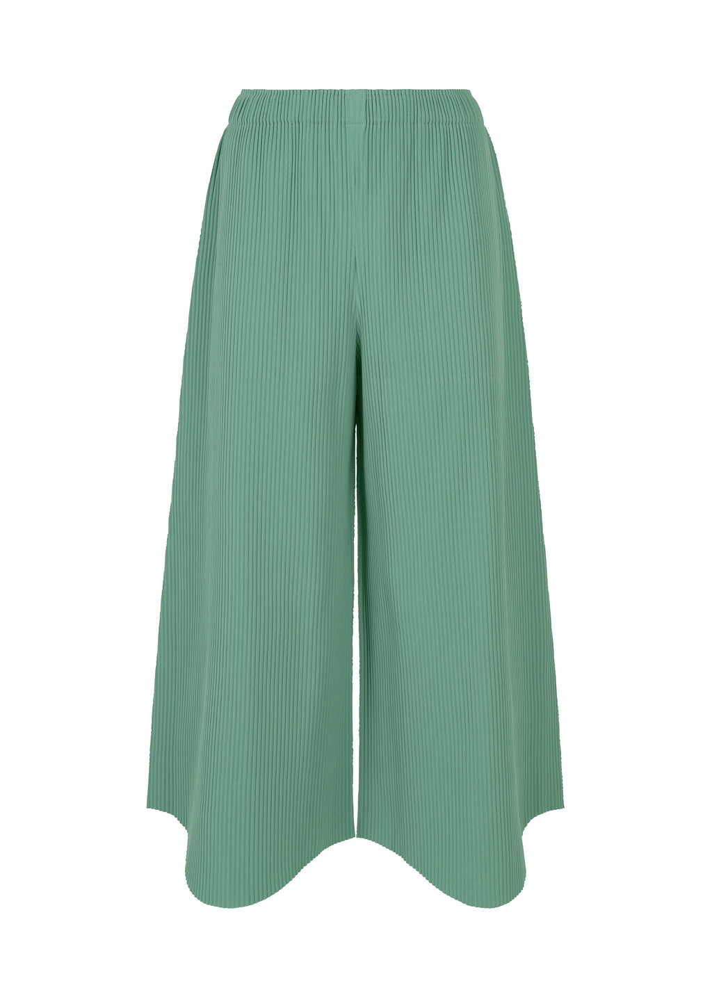 Fine Knit Pleats Bottom 1 - SAGE GREEN