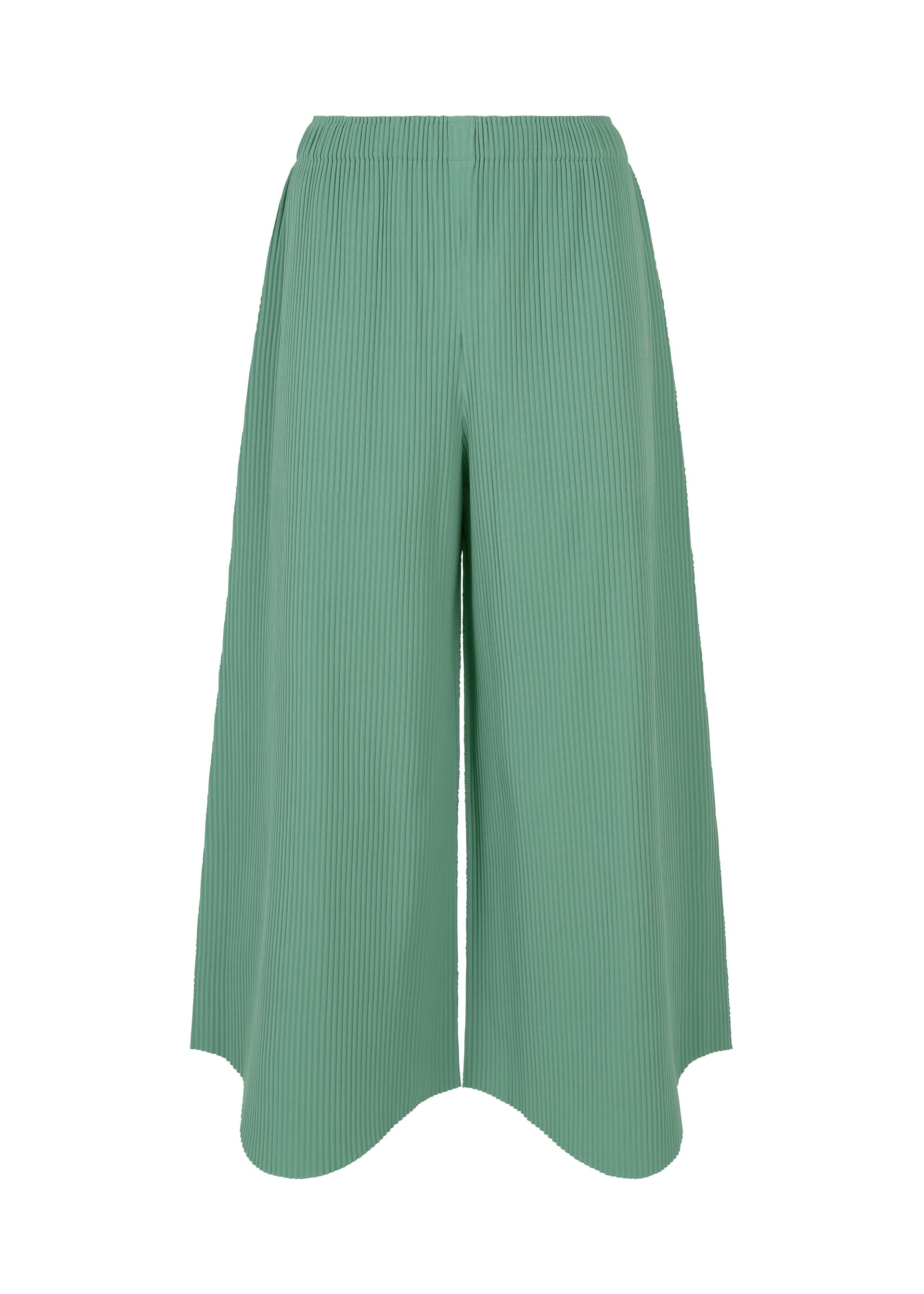 Fine Knit Pleats Bottom 1 - SAGE GREEN