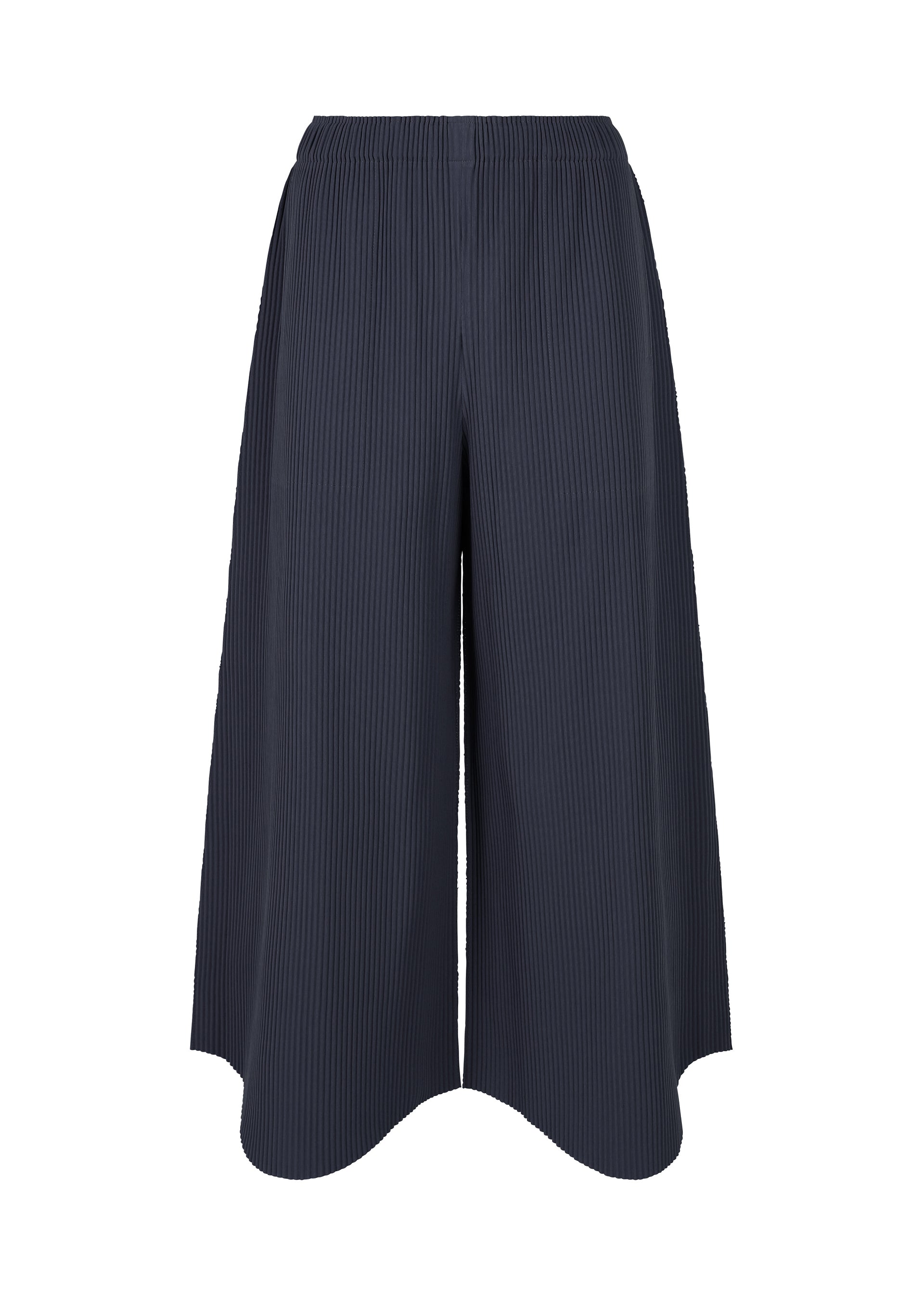 Fine Knit Pleats Bottom 1 - NAVY