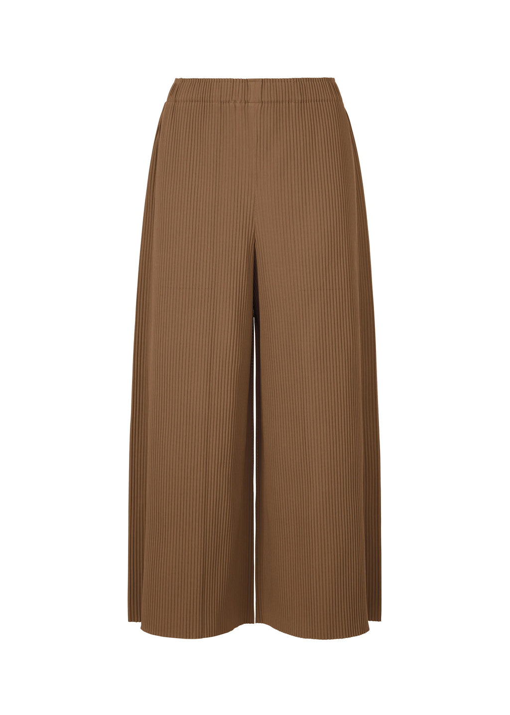 Fine Knit Pleats Bottom 2 - BROWN