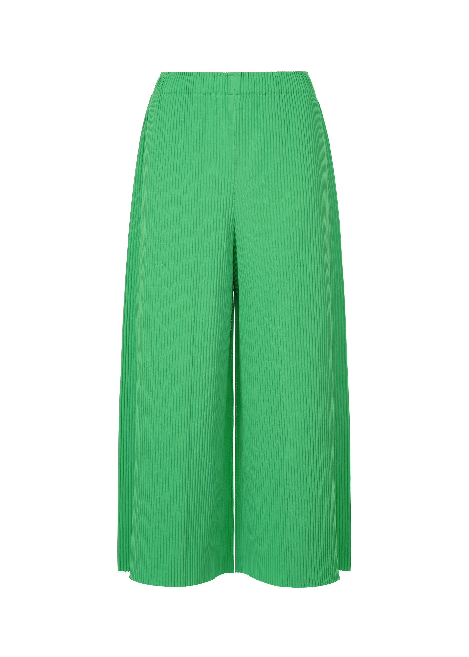 Fine Knit Pleats Bottom 2 - COBALT GREEN