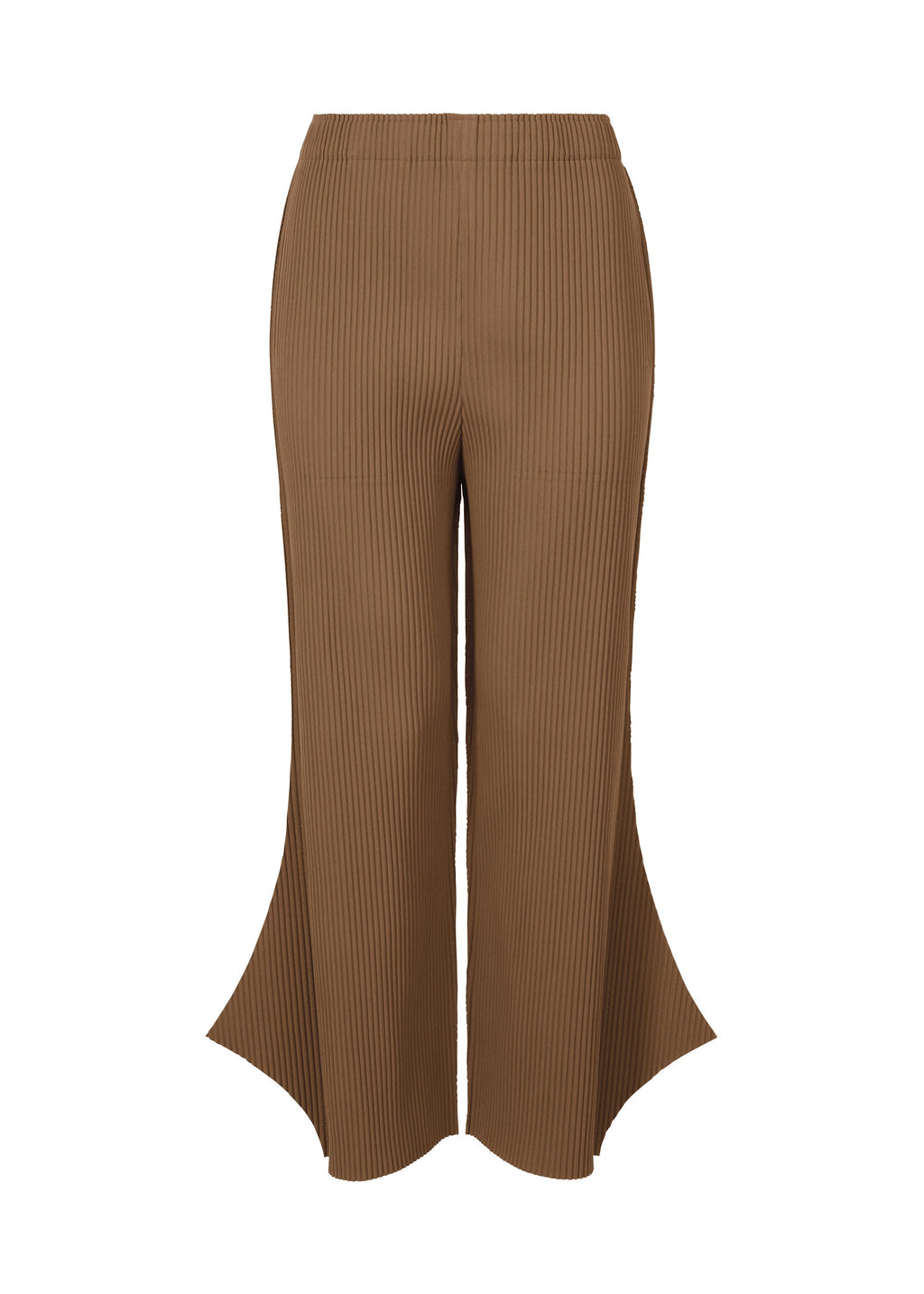 Fine Knit Pleats Bottom 2 - BROWN