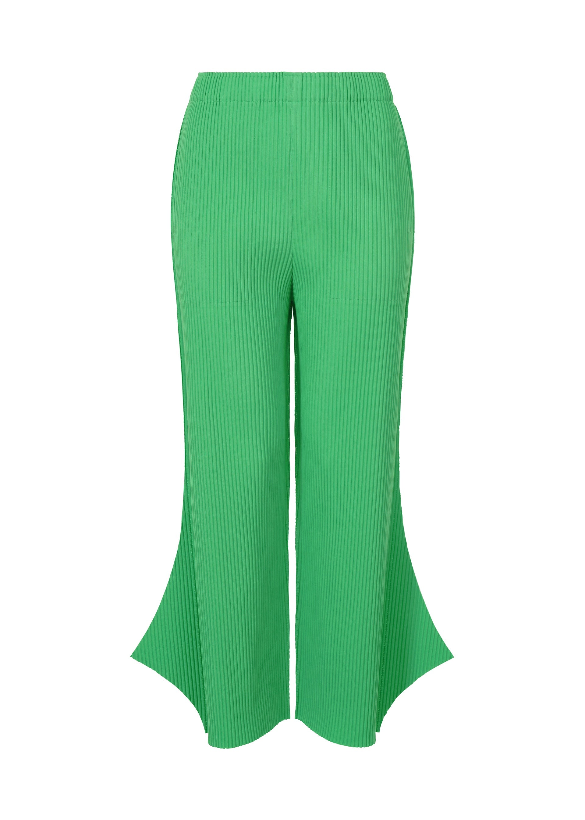 Fine Knit Pleats Bottom 2 - COBALT GREEN