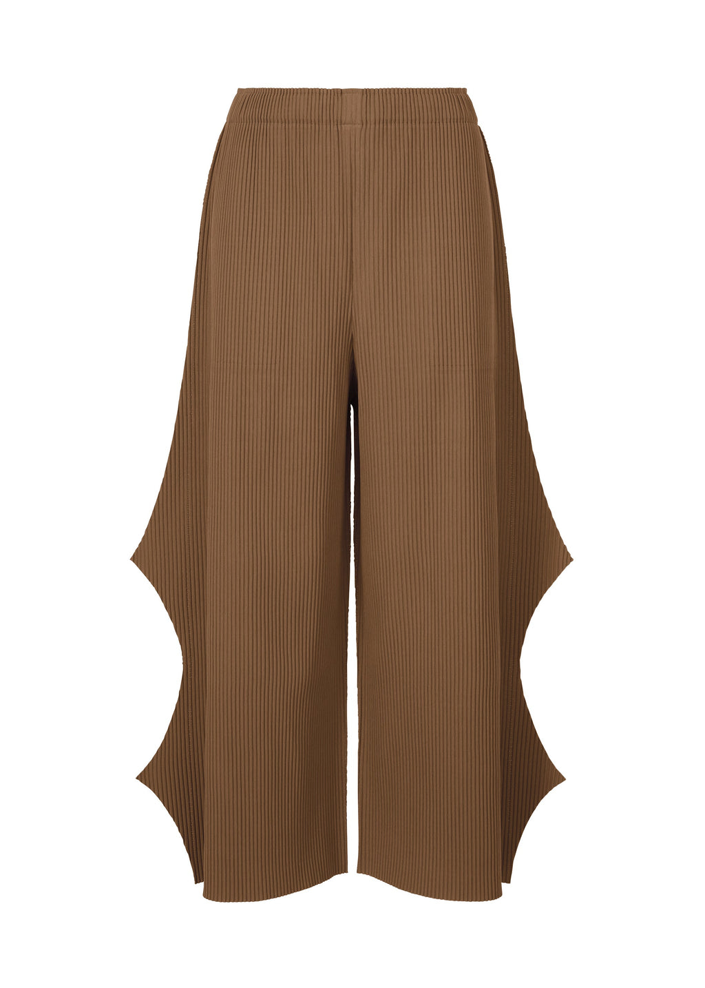 Fine Knit Pleats Bottom 2 - BROWN