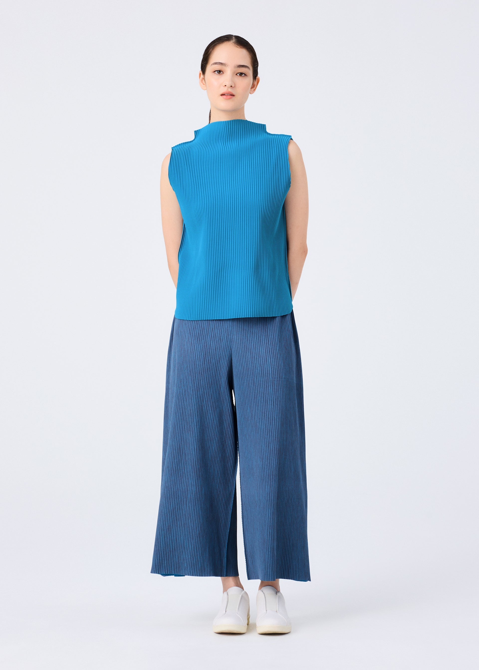 Mix Fine Knit Pleats Bottom