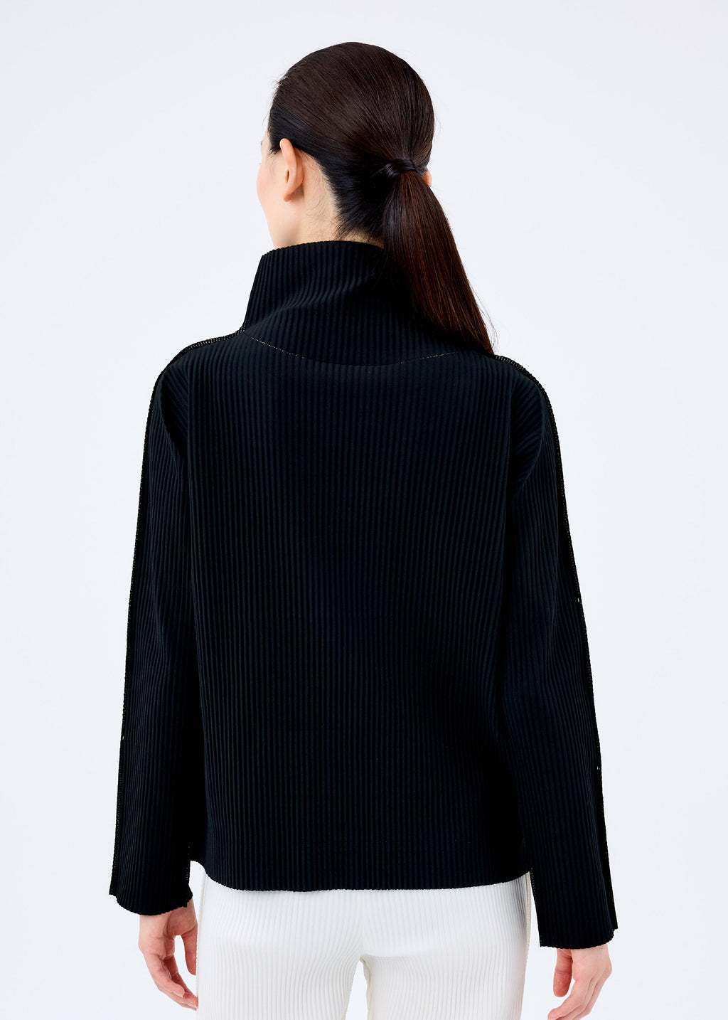 Fine Knit Pleats Black