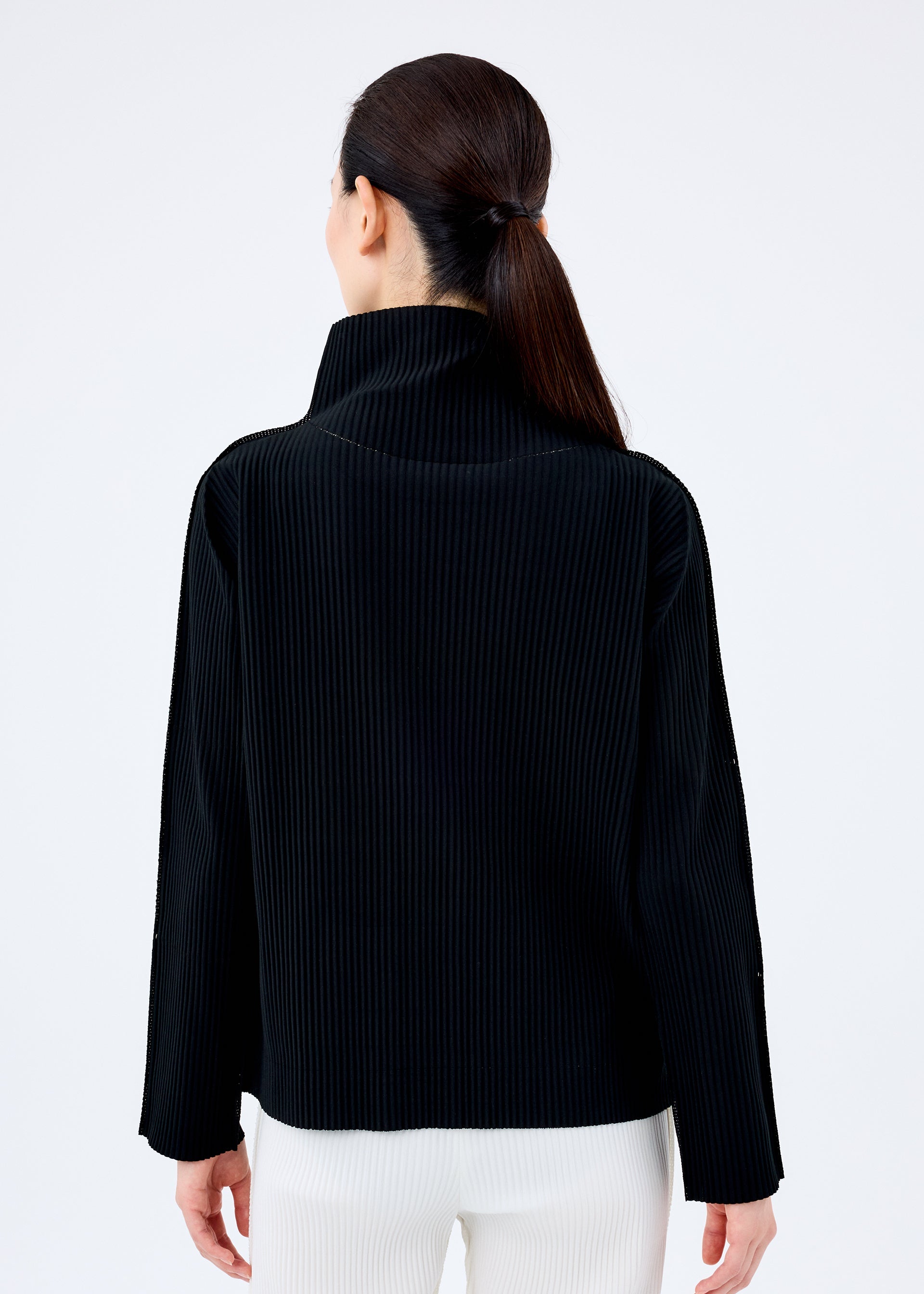 Fine Knit Pleats Black