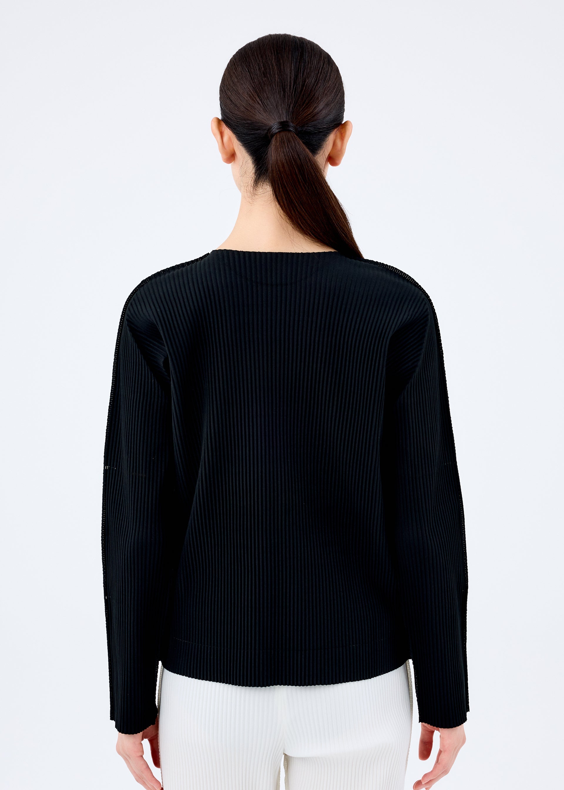Fine Knit Pleats Black