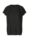 Wave Knit Stretch Pleats - BLACK