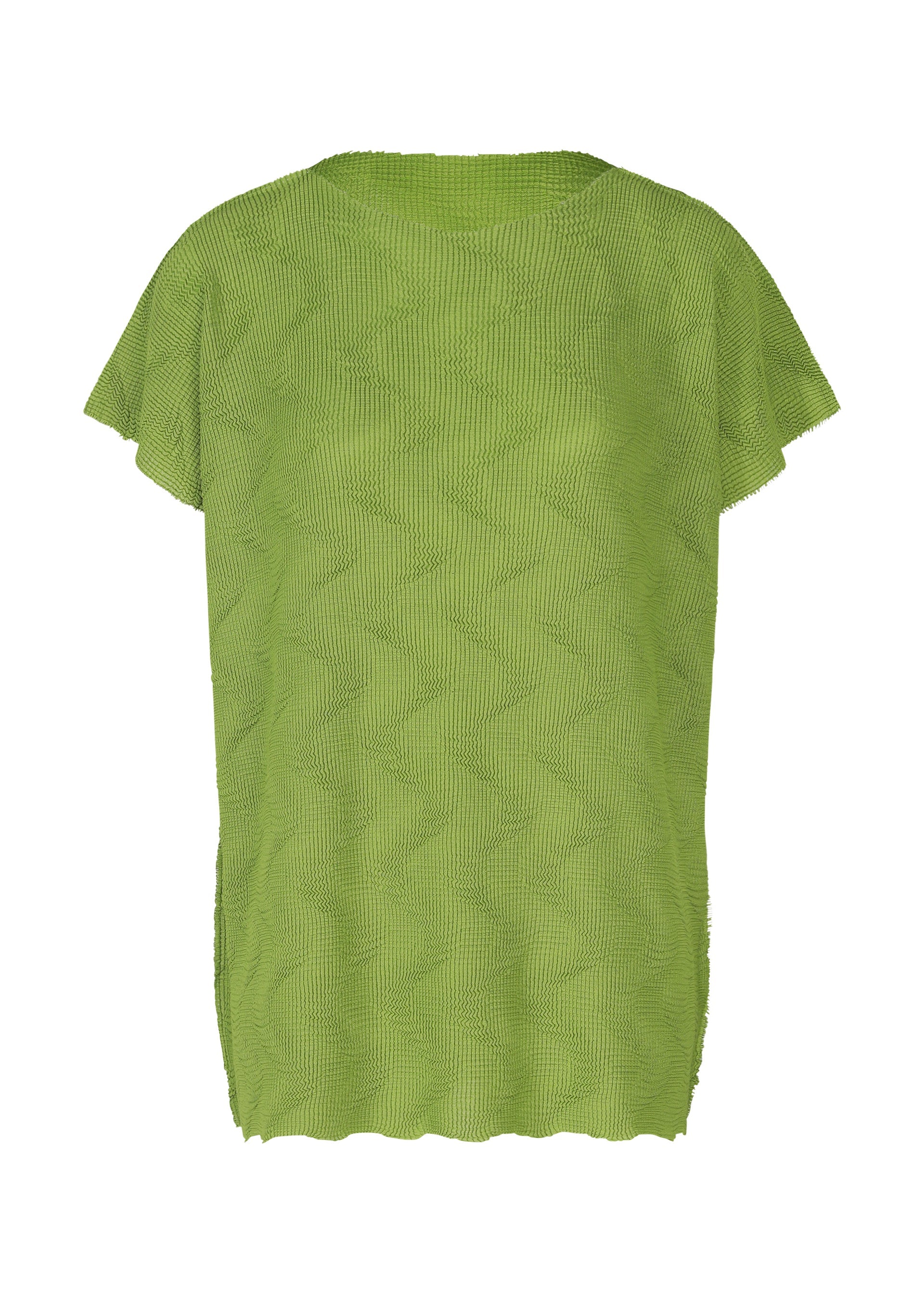 Wave Knit Stretch Pleats - LEAF GREEN