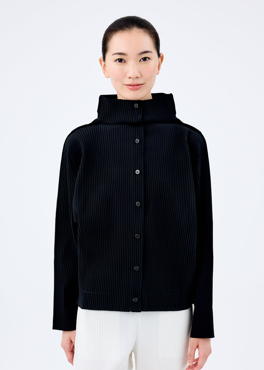 Fine Knit Pleats Black