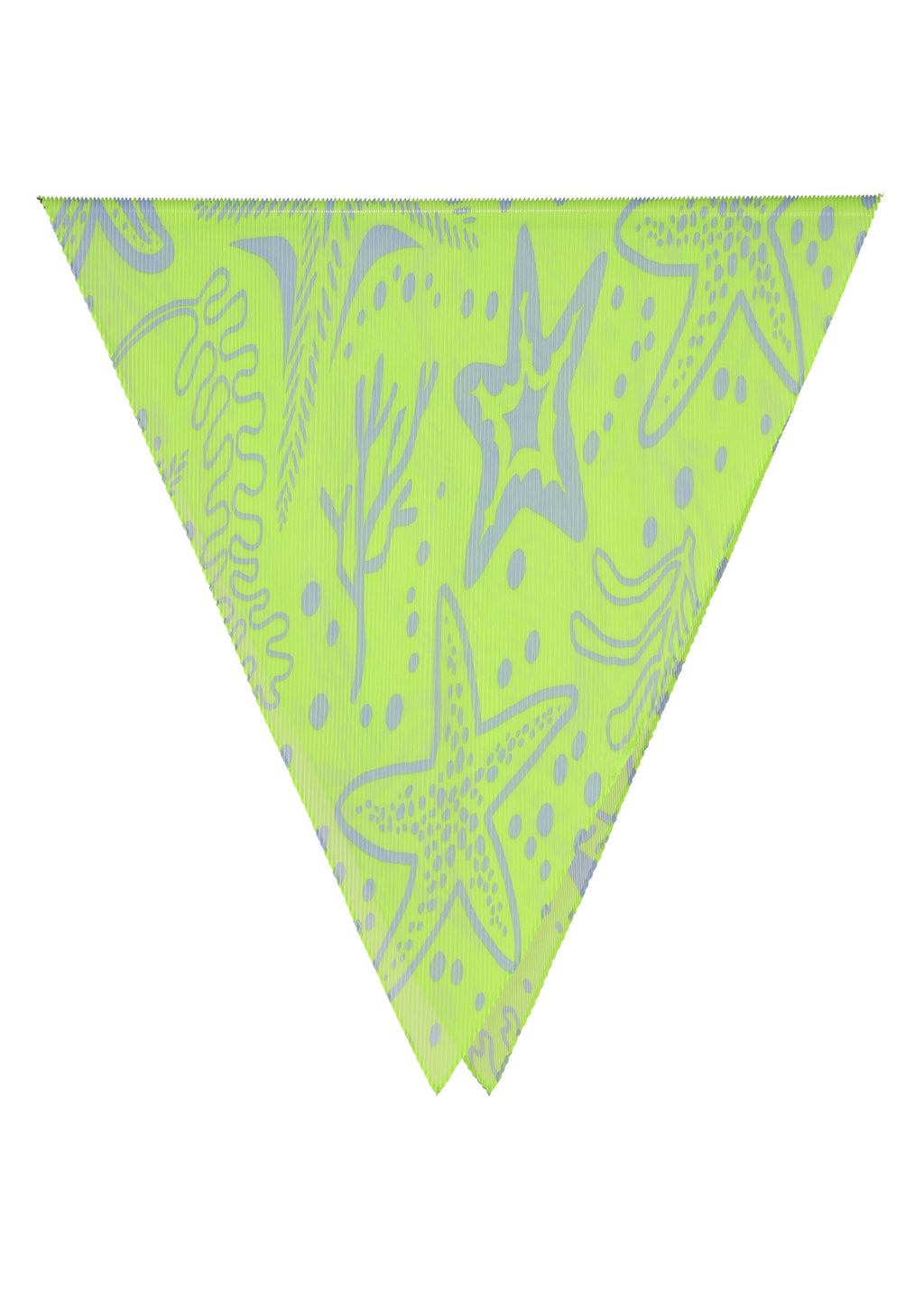Starfish Pleats Stole - LIME YELLOW-HUED