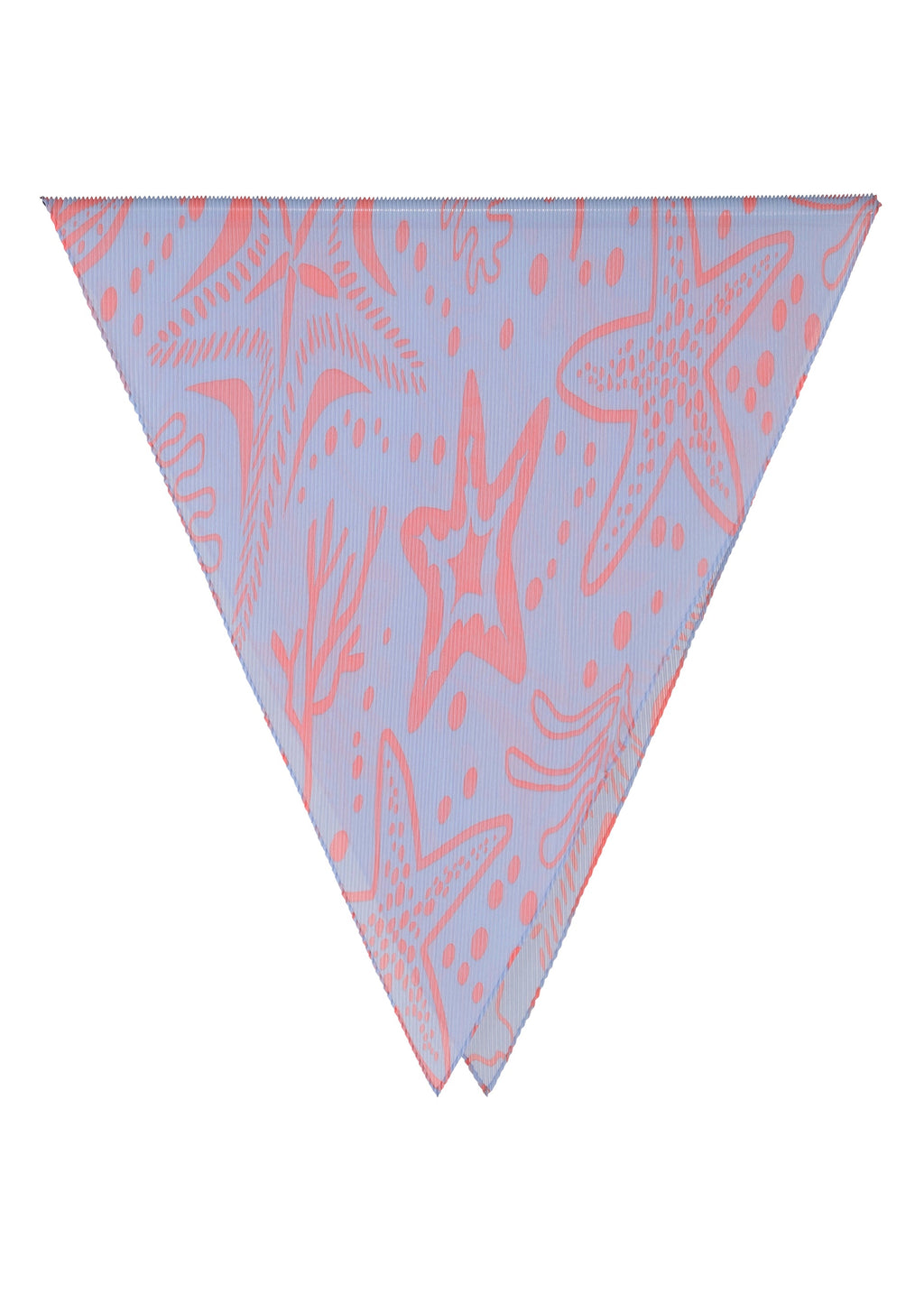 Starfish Pleats Stole - BLUE-HUED