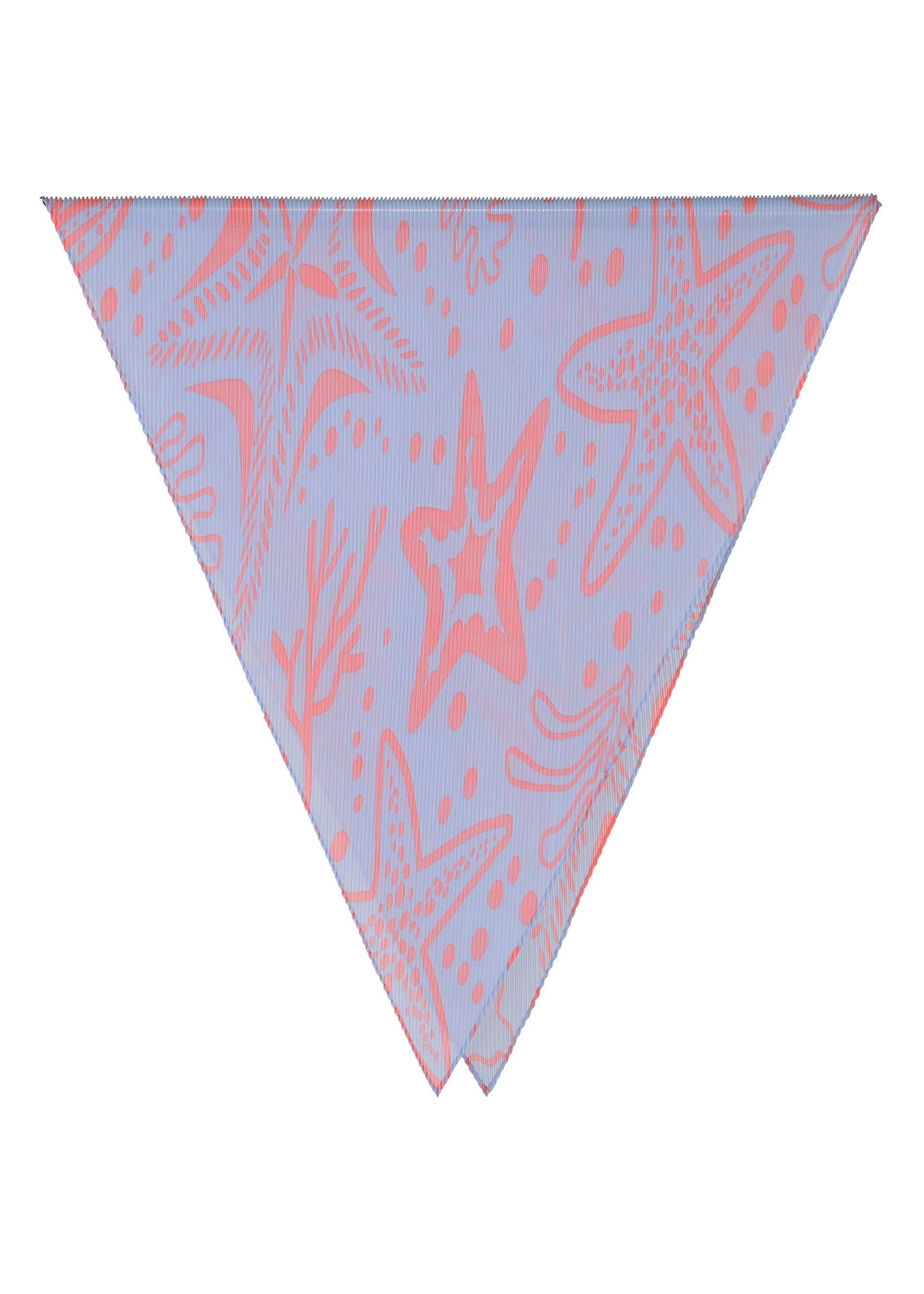 Starfish Pleats Stole - BLUE-HUED