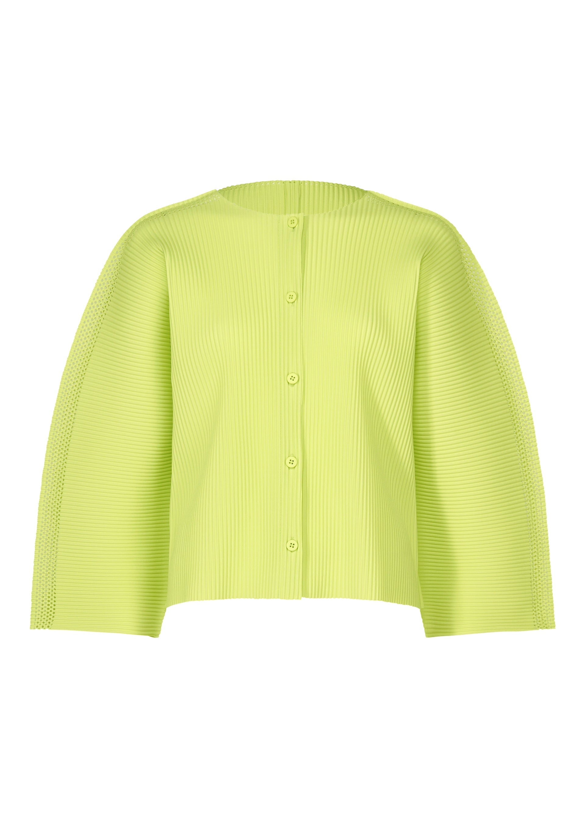 Mesh Pleats - LIME YELLOW