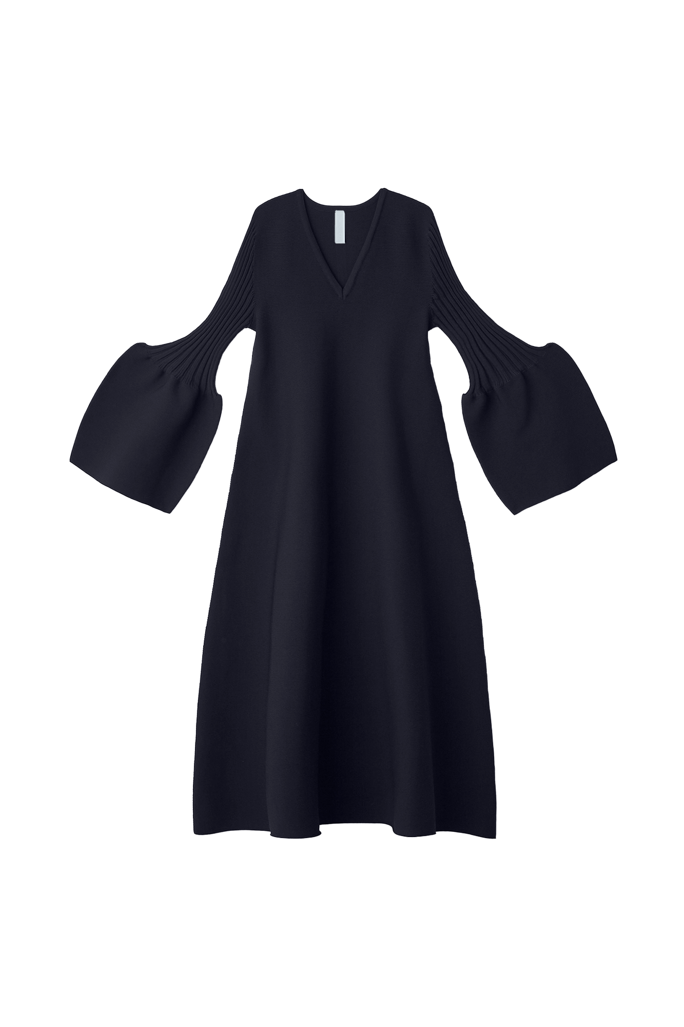 POTTERY LONG BELL SLEEVE FLARE DRESS - NAVY