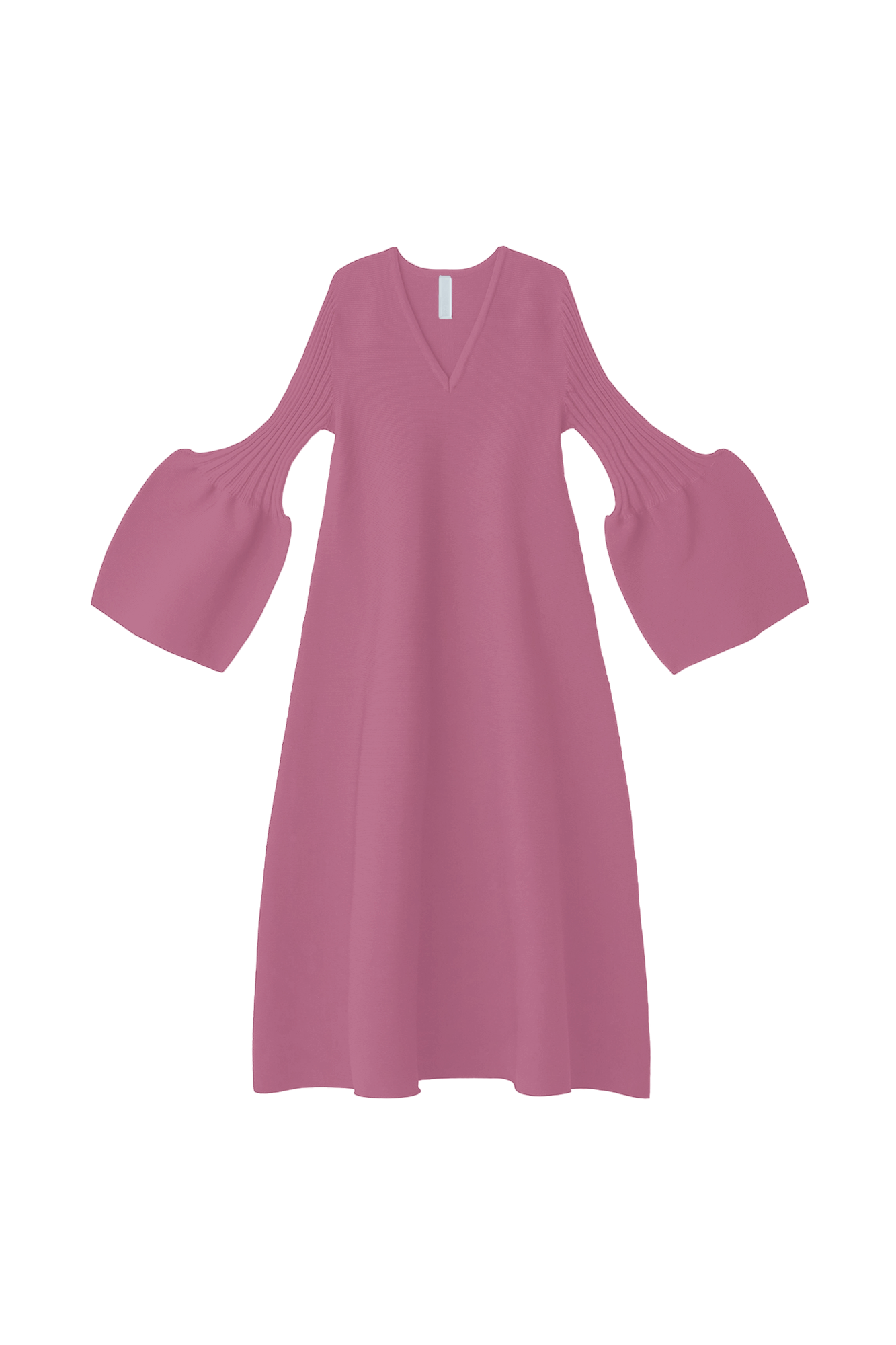 POTTERY LONG BELL SLEEVE FLARE DRESS - PASTEL VIOLET