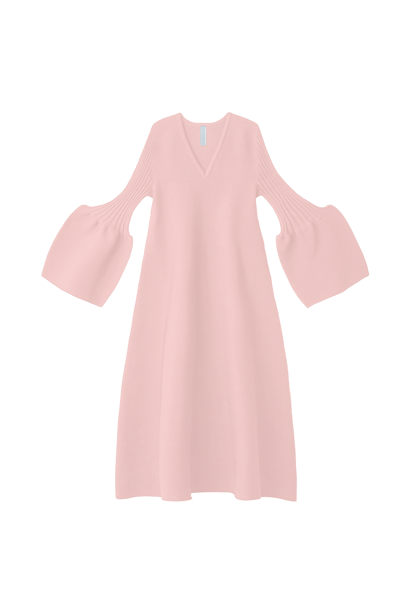 POTTERY LONG BELL SLEEVE FLARE DRESS - TEA ROSE
