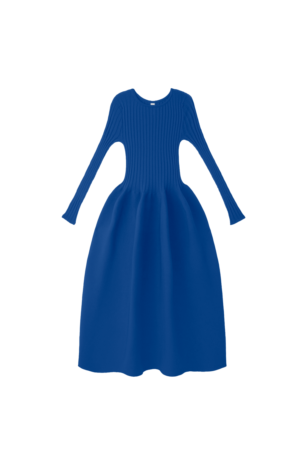 POTTERY LONG SLEEVE DRESS - AZURE BLUE
