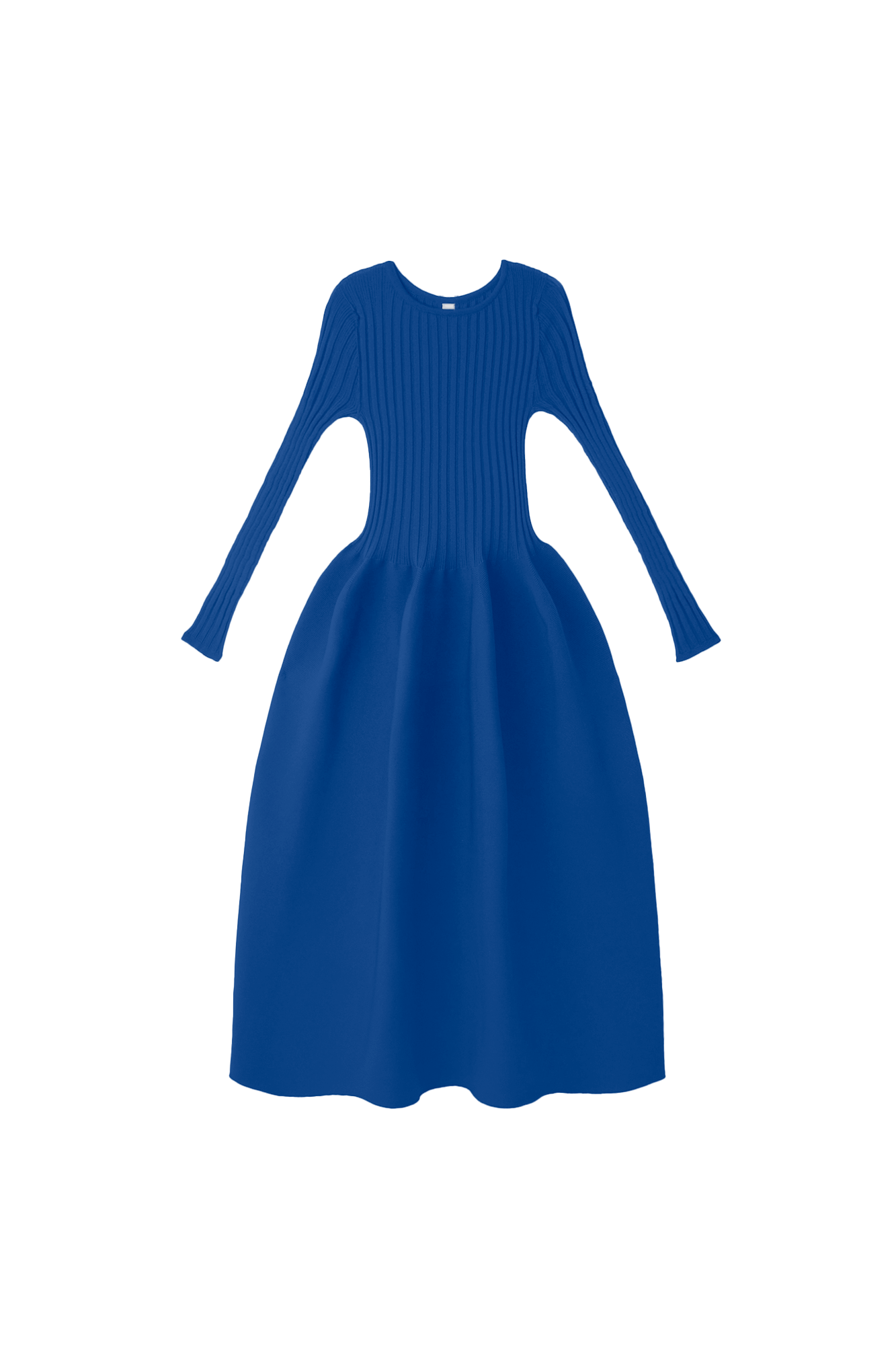 POTTERY LONG SLEEVE DRESS - AZURE BLUE