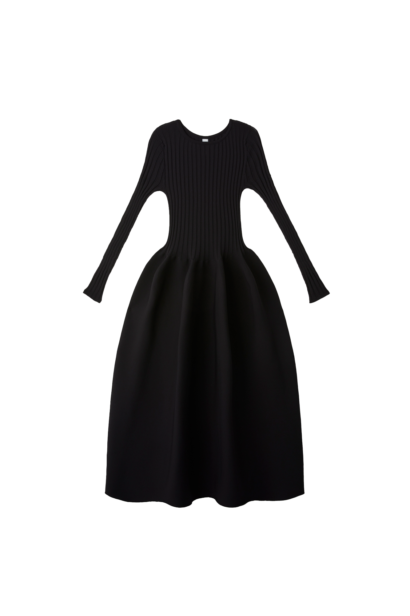 POTTERY LONG SLEEVE DRESS - BLACK