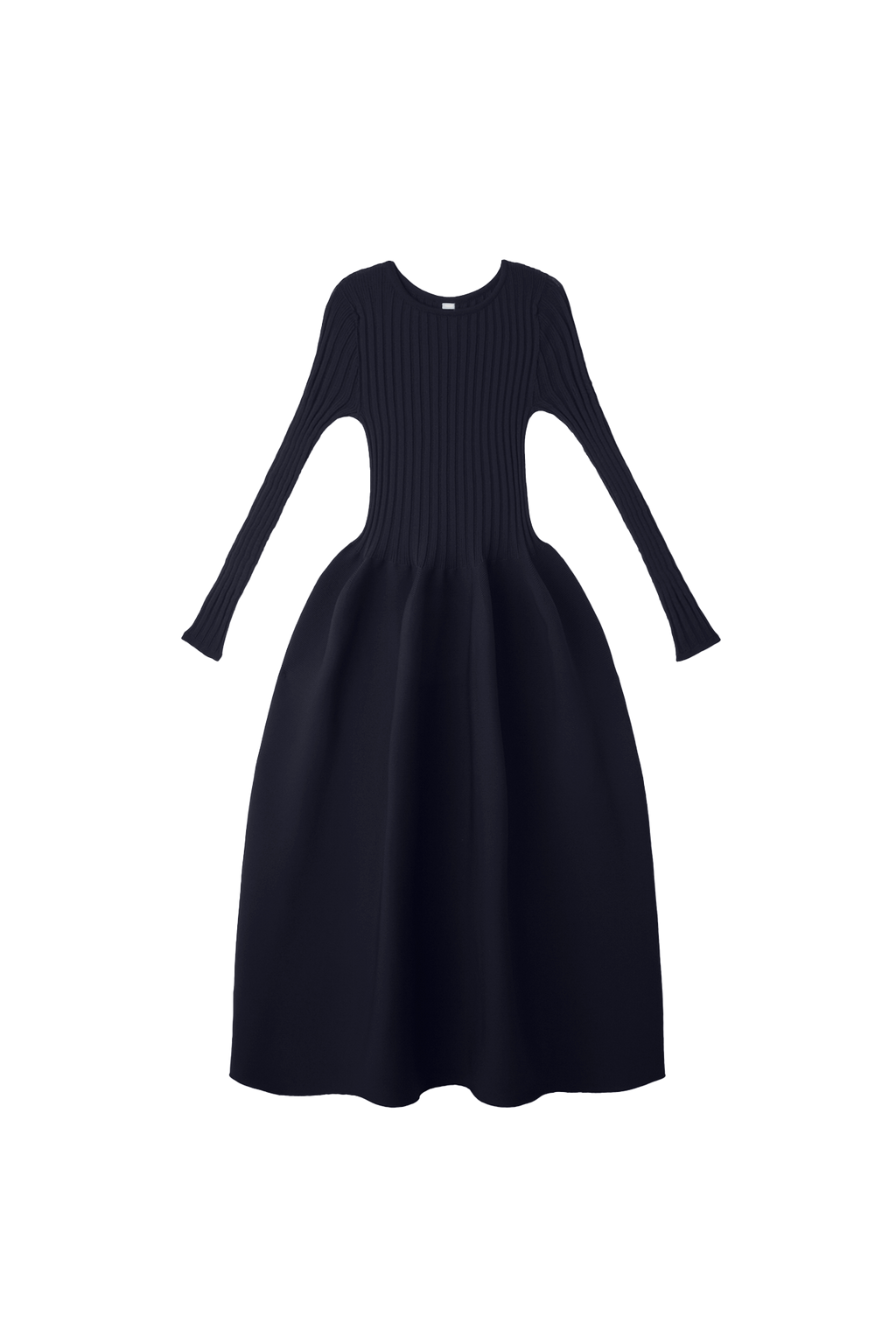 POTTERY LONG SLEEVE DRESS - NAVY