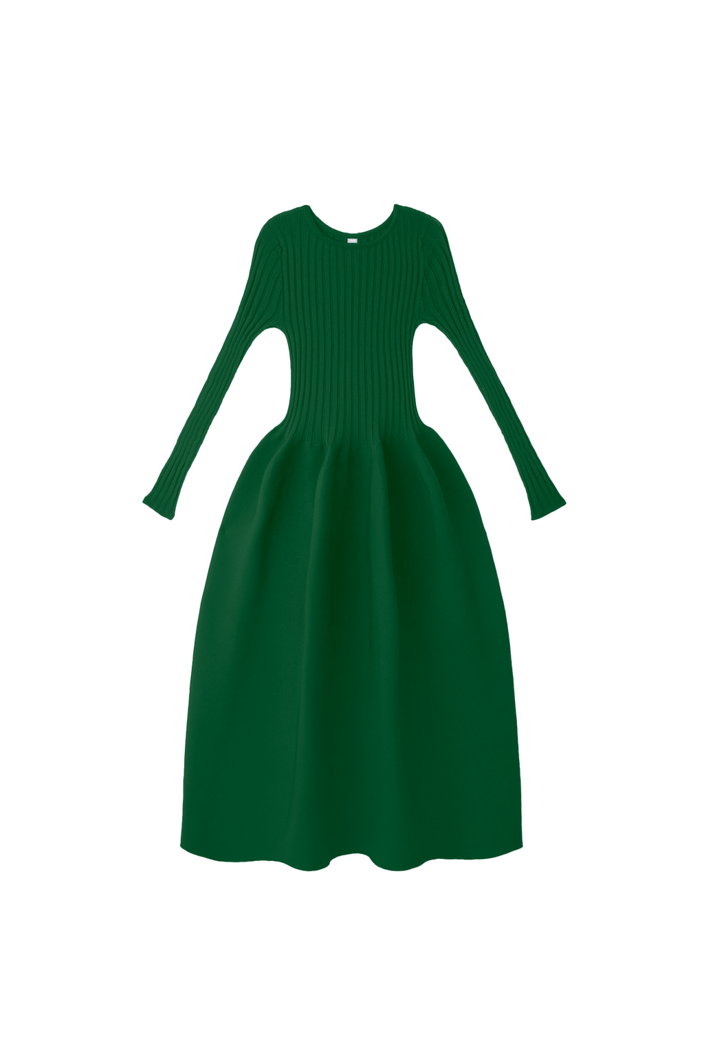POTTERY LONG SLEEVE DRESS - PINE GREEN