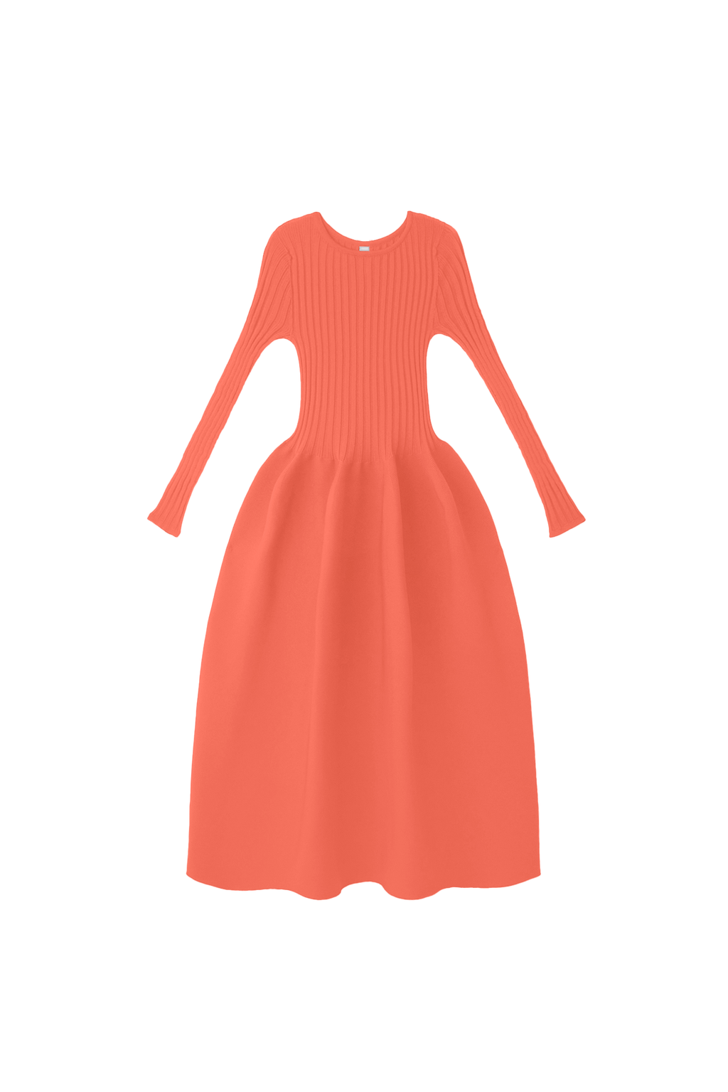 POTTERY LONG SLEEVE DRESS - SUNSET ORANGE
