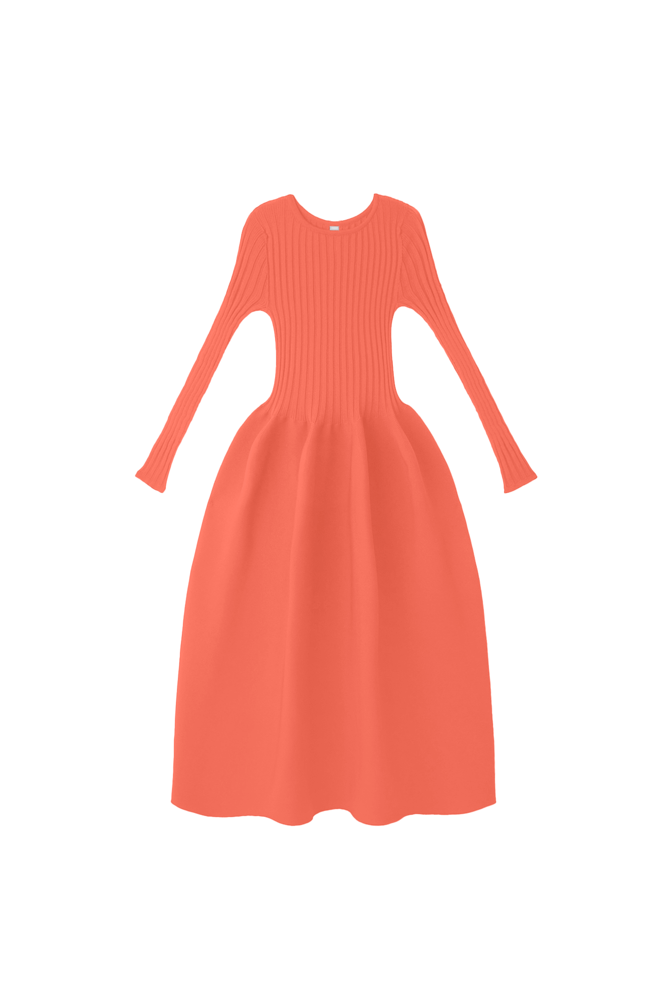 POTTERY LONG SLEEVE DRESS - SUNSET ORANGE