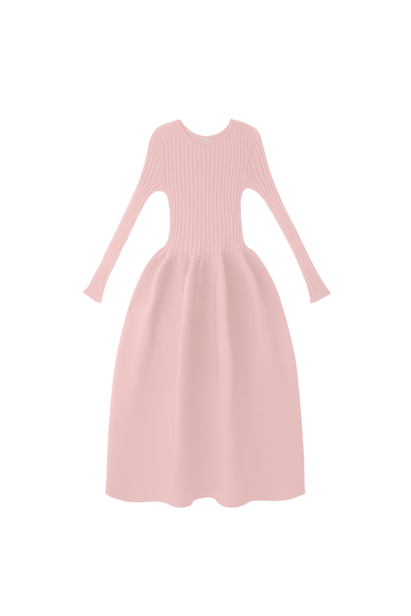 POTTERY LONG SLEEVE DRESS - TEA ROSE