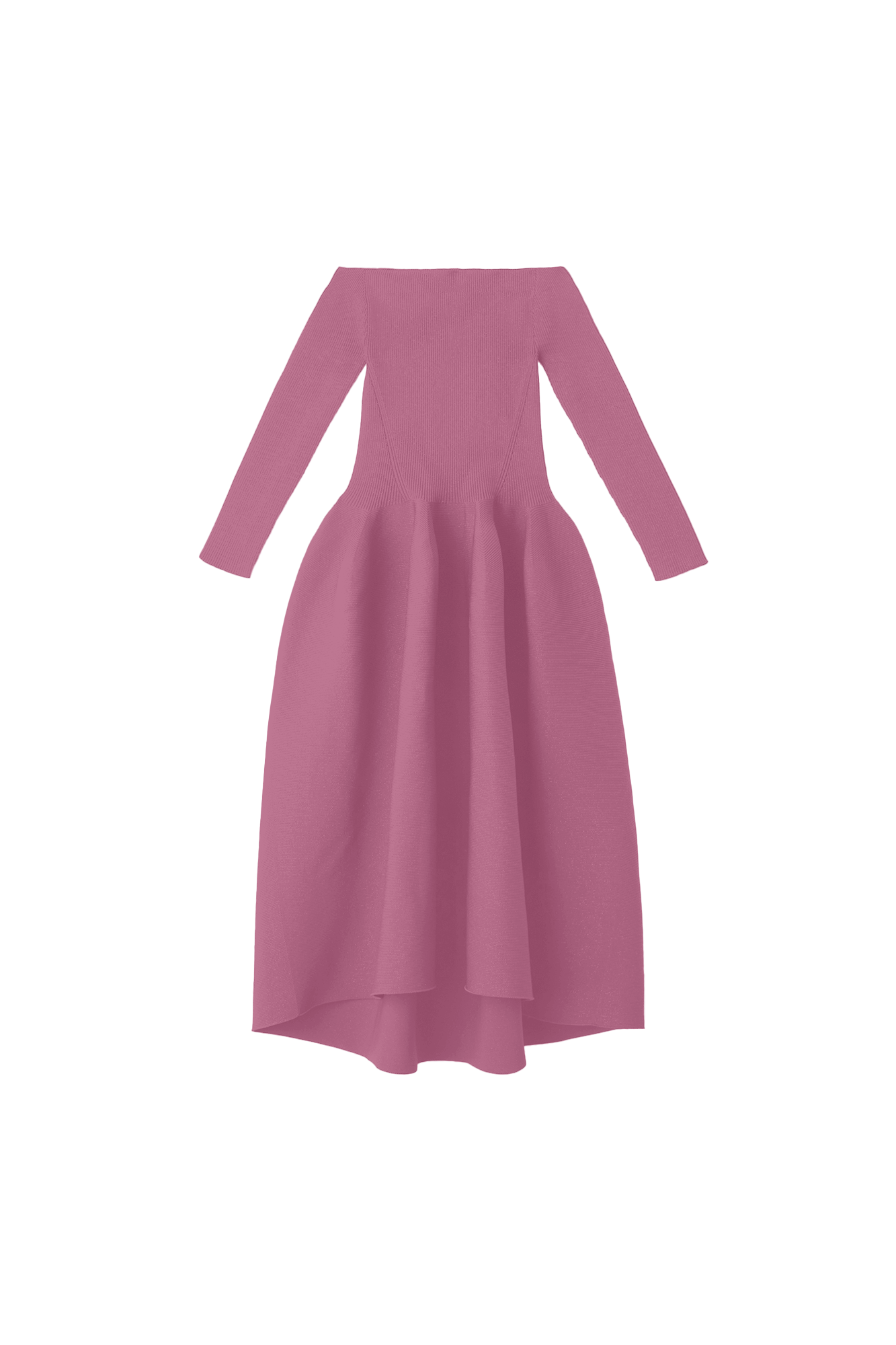 POTTERY HS OFF SHOULDER LONG SLEEVE DRESS - PASTEL VIOLET