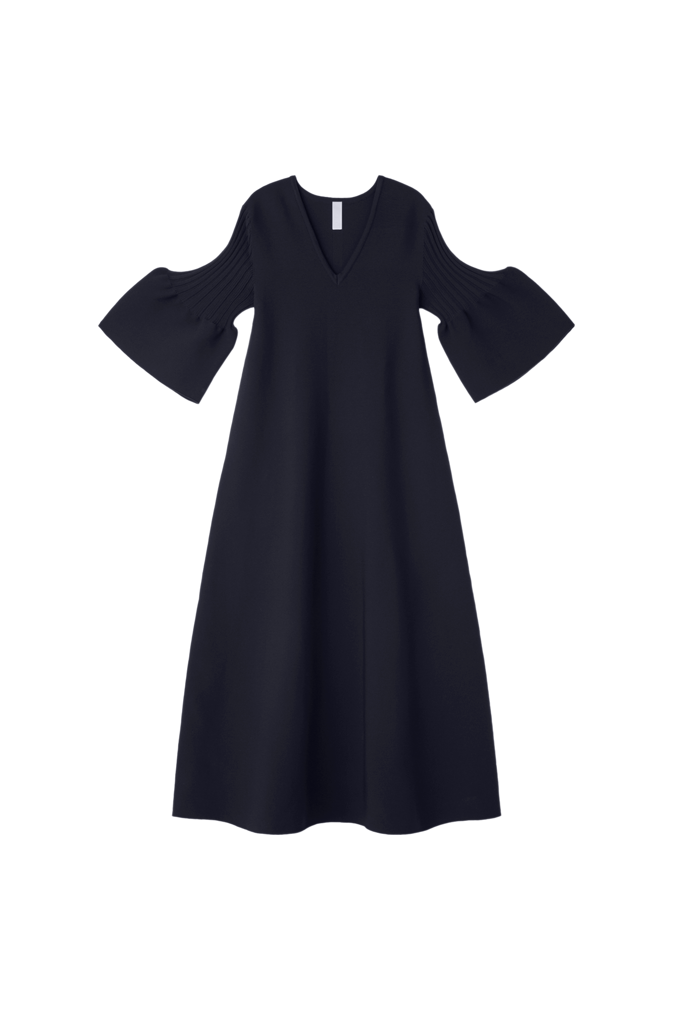 POTTERY SHORT BELL SLEEVE FLARE DRESS - NAVY